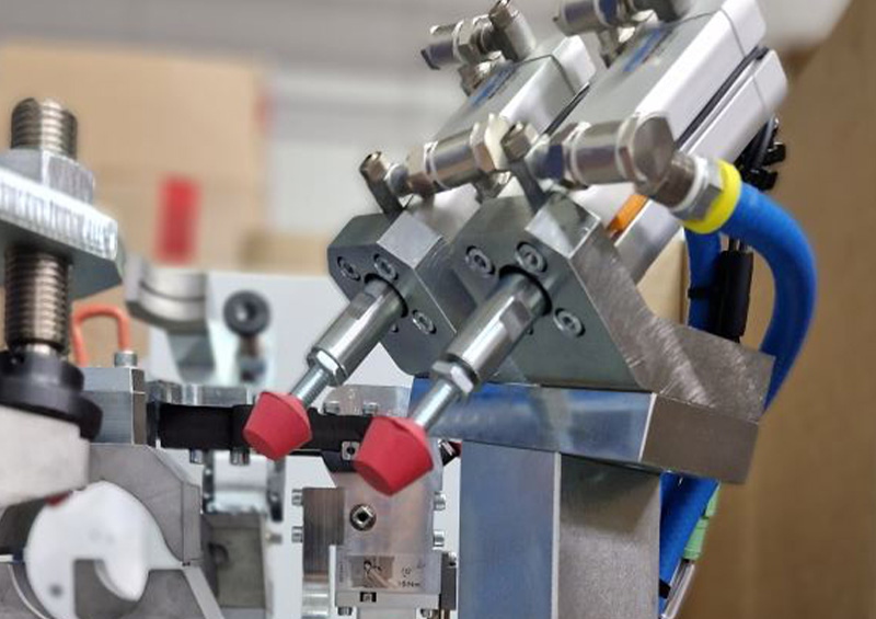 Detail einer Robotik im Anlagenbau